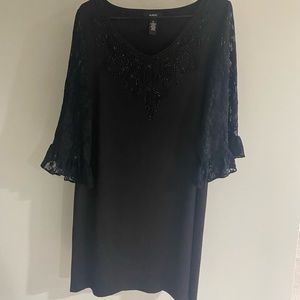 Alfani dress, only worn once. Decorative top piece, laced sleeves.